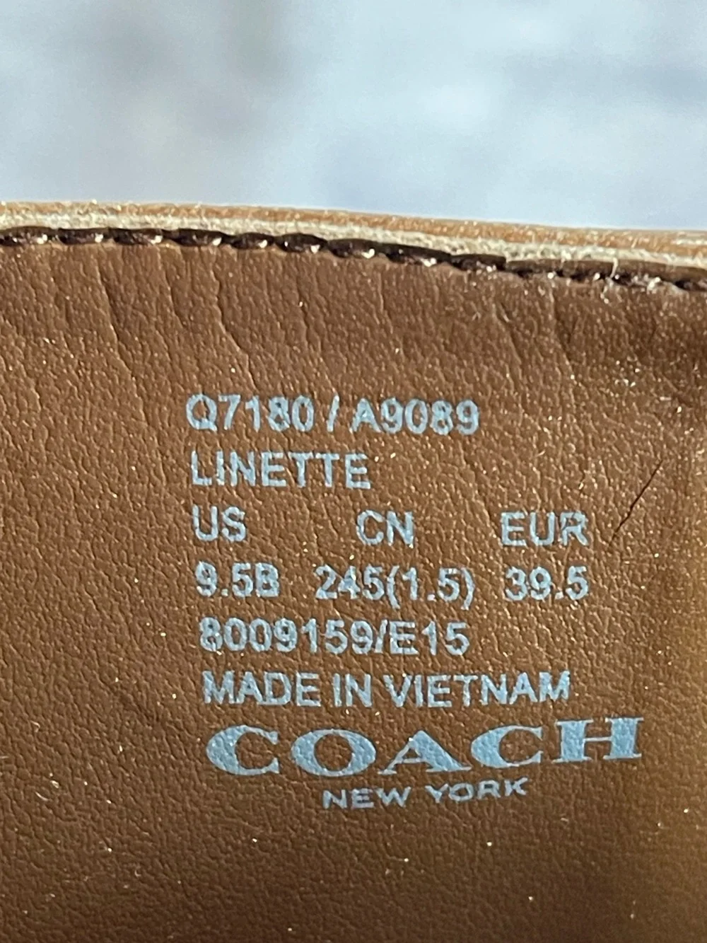 Coach linette tan leather riding boots Womens size 9.5B